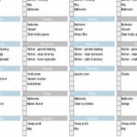 cleaning schedule
