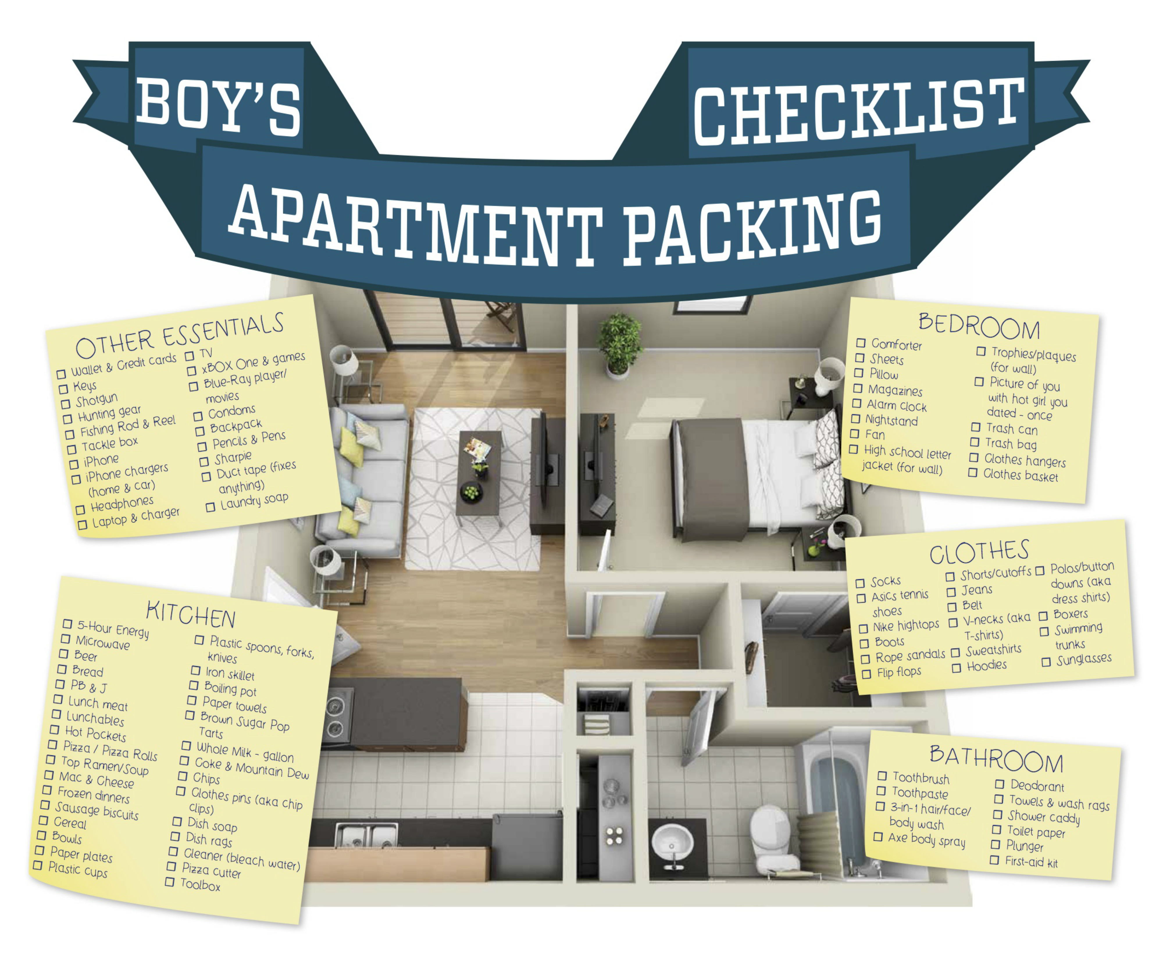 College Apartment Checklist: The Only List You'll Ever Need