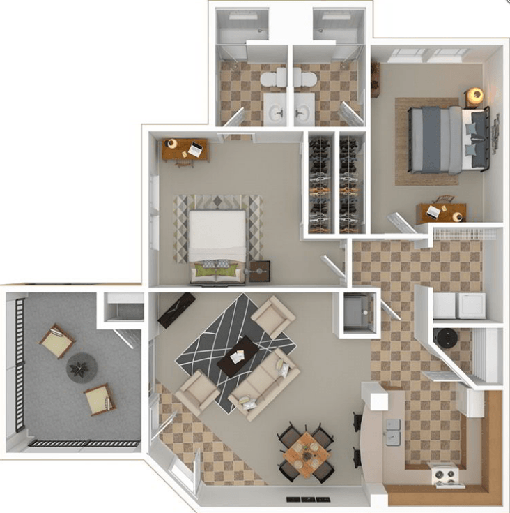 Campus Lodge Tampa Apartments In Florida 2br 2ba 1075 Sq Ft Call For