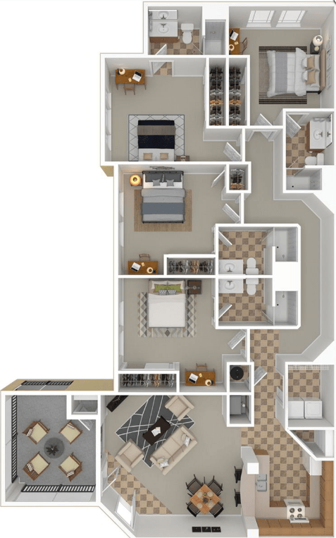 Campus Lodge Tampa Apartments In Florida Floor Plans